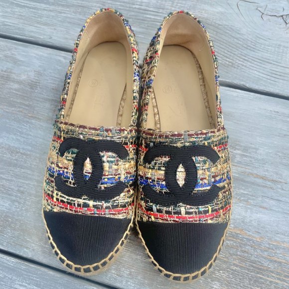 Chanel Tweed & Grosgrain Espadrilles Multicolor size EU 36 / US 6 - Picture 5 of 5